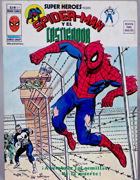 CÓMIC SUPER HÉROES 37 SPIDERMAN Y CASTIGADOR VOL.2 VERTICE MARVEL VOLUMEN MUY BUEN ESTADO