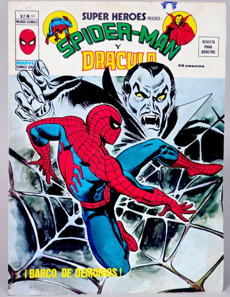 CÓMIC SUPER HÉROES 30 SPIDERMAN Y DRÁCULA VOL.2 VERTICE MARVEL VOLUMEN MUY BUEN ESTADO