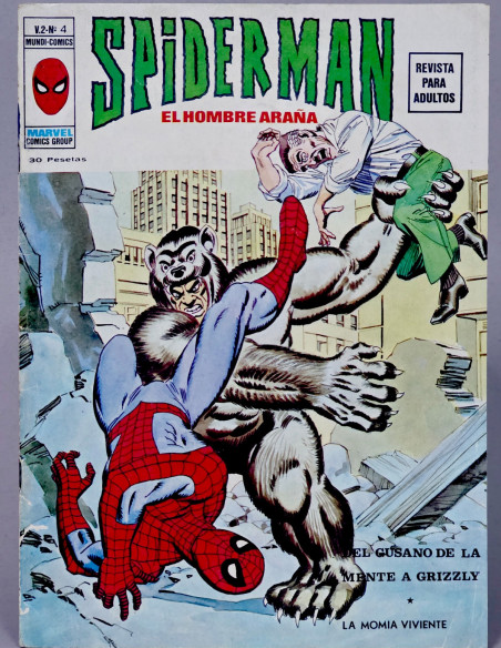 CÓMIC SPIDERMAN 4 GUSANO GRIZZLY VOL.2 VERTICE MARVEL (SPIDER-MAN) VOLUMEN MUY BUEN ESTADO