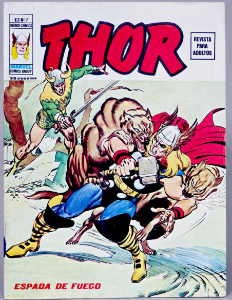 CÓMIC DE KIOSCO THOR 7 ESPADA DE FUEGO VOL.2 VERTICE VOLUMEN MARVEL