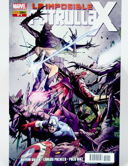 CÓMIC DE KIOSCO LA IMPOSIBLE PATRULLA X 4 PANINI MARVEL GRAPA
