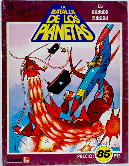 CÓMIC LA BATALLA DE LOS PLANETAS 6 EL DRAGÓN MARINO EDITORIAL FHER 1980 BUEN ESTADO