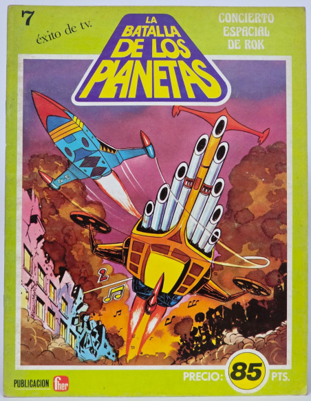 CÓMIC LA BATALLA DE LOS PLANETAS 7 CONCIERTO ESPACIAL DE ROK EDITORIAL FHER 1980 MUY BUEN ESTADO