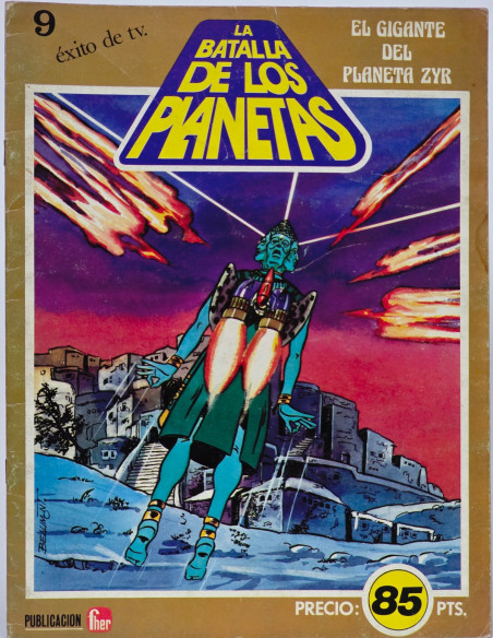 CÓMIC LA BATALLA DE LOS PLANETAS 9 EL GIGANTE DEL PLANETA ZYR EDITORIAL FHER 1980 BUEN ESTADO