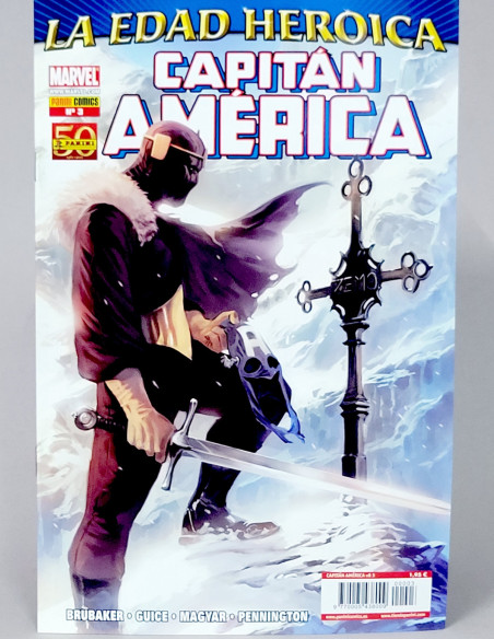 CÓMIC LA EDAD HEROICA CAPITAN AMÉRICA 3 VOL.8 PANINI MARVEL VOLUMEN GRAPA DE KIOSCO