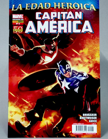 CÓMIC LA EDAD HEROICA CAPITAN AMÉRICA 2 VOL.8 PANINI MARVEL VOLUMEN GRAPA DE KIOSCO