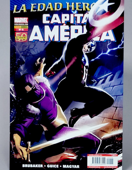 CÓMIC LA EDAD HEROICA CAPITAN AMÉRICA 5 VOL.8 PANINI MARVEL VOLUMEN GRAPA DE KIOSCO
