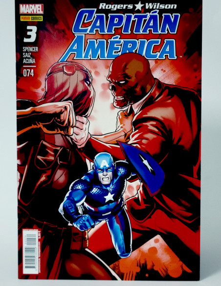 CÓMIC CAPITAN AMÉRICA 74 ROGERS WILSON VOL.8 PANINI MARVEL VOLUMEN GRAPA DE KIOSCO