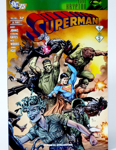 CÓMIC SUPERMAN 32 NUEVO KRYPTON DC 75 PLANETA DEAGOSTINI GRAPA DE KIOSCO