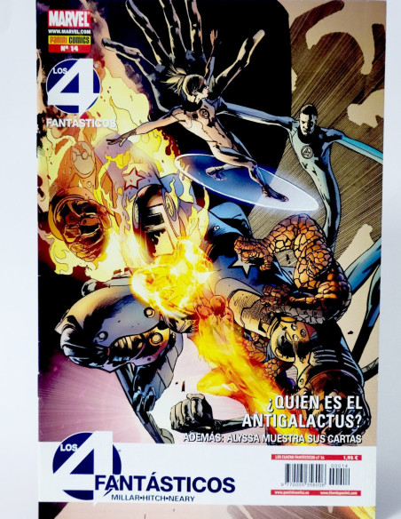 CÓMIC LOS 4 CUATRO FANTÁSTICOS 14 VOL 7 PANINI VOLUMEN MARVEL GRAPA DE KIOSCO
