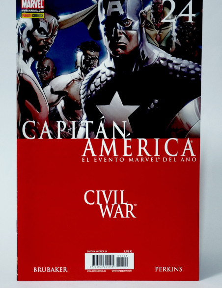 CÓMIC CAPITAN AMÉRICA CIVIL WAR 24 VOL.7 PANINI VOLUMEN MARVEL GRAPA DE KIOSCO