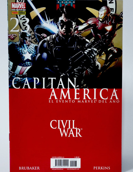 CÓMIC CAPITAN AMÉRICA CIVIL WAR 23 VOL.7 PANINI VOLUMEN MARVEL GRAPA DE KIOSCO