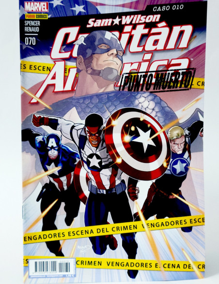 CÓMIC CAPITAN AMÉRICA 70 PUNTO MUERTO VOL.8 SAM WILSON PANINI MARVEL VOLUMEN GRAPA DE KIOSCO