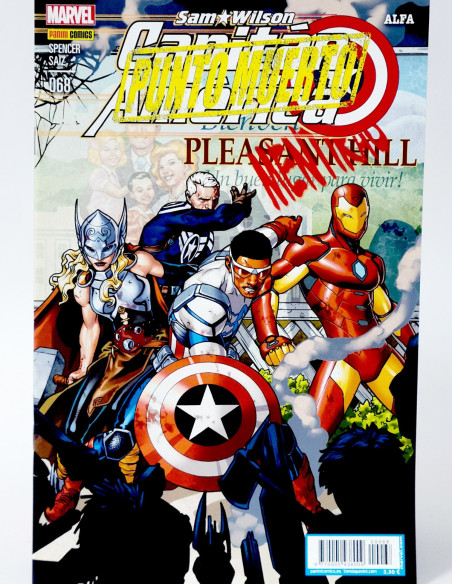 CÓMIC CAPITAN AMÉRICA 68 PUNTO MUERTO SAM WILSON ALFA PANINI MARVEL VOLUMEN GRAPA DE KIOSCO