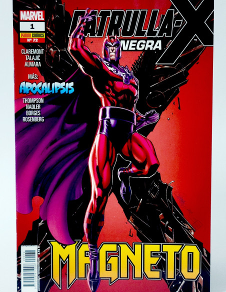 CÓMIC PATRULLA-X NEGRA 72 MAGNETO PANINI MARVEL 1 GRAPA DE KIOSCO