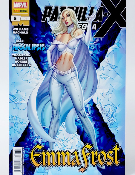 CÓMIC PATRULLA-X NEGRA 76 EMMA FROST PANINI MARVEL 5 GRAPA DE KIOSCO