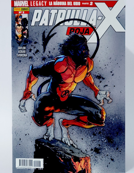 CÓMIC PATRULLA-X ROJA 2 LA MÁQUINA DEL ODIO PANINI MARVEL GRAPA DE KIOSCO