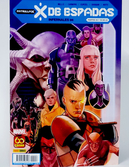 CÓMIC PATRULLA-X INFERNALES 6 X DE ESPADAS PANINI MARVEL GRAPA DE KIOSCO