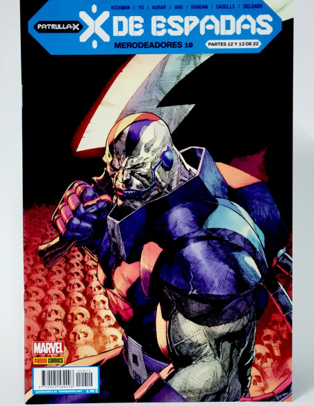 CÓMIC PATRULLA-X MERODEADORES 10 X DE ESPADAS PANINI MARVEL GRAPA DE KIOSCO
