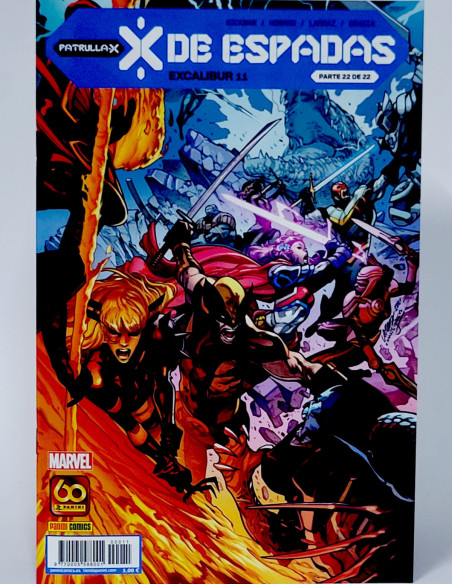 CÓMIC PATRULLA-X EXCALIBUR 11 X DE ESPADAS PANINI MARVEL GRAPA DE KIOSCO