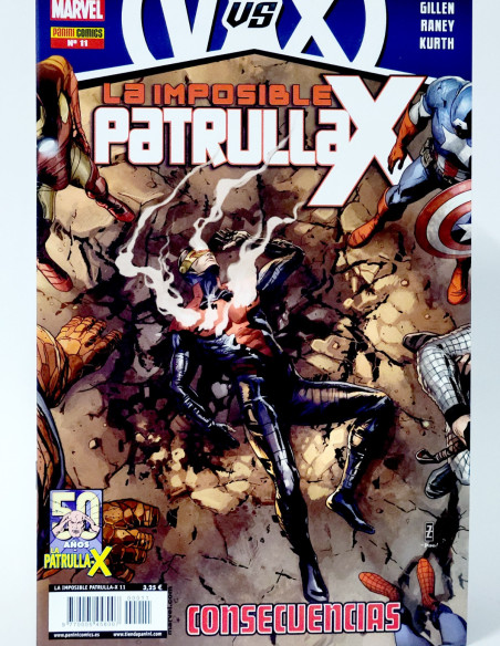 CÓMIC LA IMPOSIBLE PATRULLA-X 11 PANINI MARVEL GRAPA DE KIOSCO