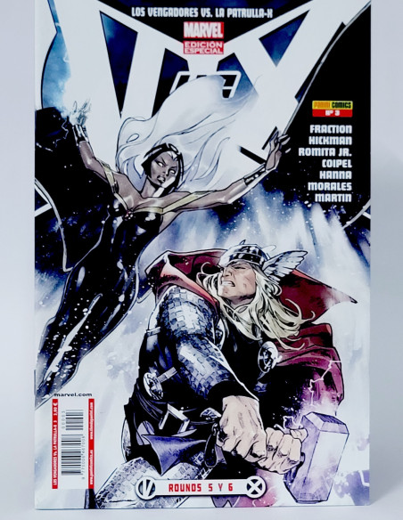CÓMIC LOS VENGADORES VS PATRULLA-X 3 EDICIÓN ESPECIAL PANINI MARVEL GRAPA DE KIOSCO