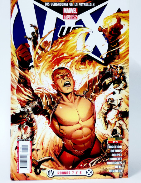 CÓMIC LOS VENGADORES VS PATRULLA-X 4 EDICIÓN ESPECIAL PANINI MARVEL GRAPA DE KIOSCO