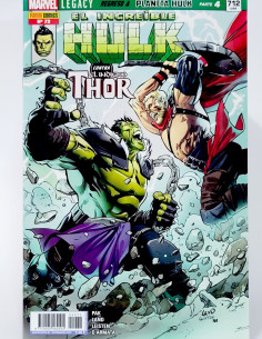 CÓMIC EL INCREÍBLE HULK 72 INDIGNÓ THOR PANINI MARVEL...