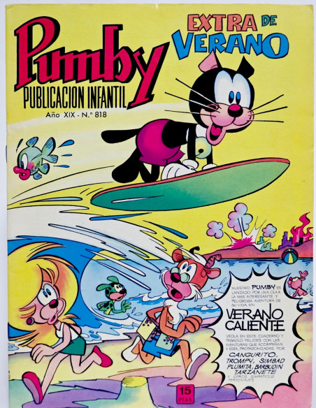 CÓMIC PUMBY 818 EXTRA VERANO1973 EDITORIAL VALENCIANA EXCELENTE ESTADO