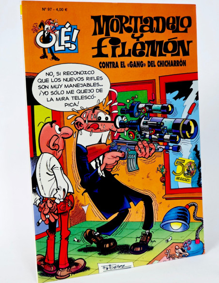 CÓMIC MORTADELO Y FILEMÓN 97 CONTRA EL GANG OLÉ CUARTA EDICIÓN EDICIONES B DE KIOSCO