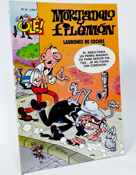 CÓMIC MORTADELO Y FILEMÓN 22 LADRONES DE COCHES OLÉ QUINTA EDICIÓN EDICIONES B DE KIOSCO
