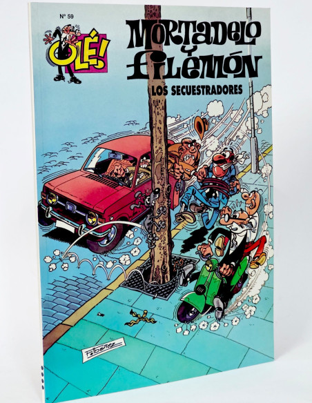 CÓMIC MORTADELO Y FILEMÓN 59 LOS SECUESTRADORES OLÉ CUARTA EDICIÓN EDICIONES B DE KIOSCO