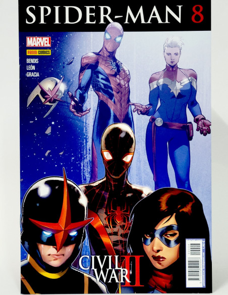 CÓMIC SPIDER-MAN 8 CIVIL WAR II PANINI MARVEL GRAPA DE KIOSCO