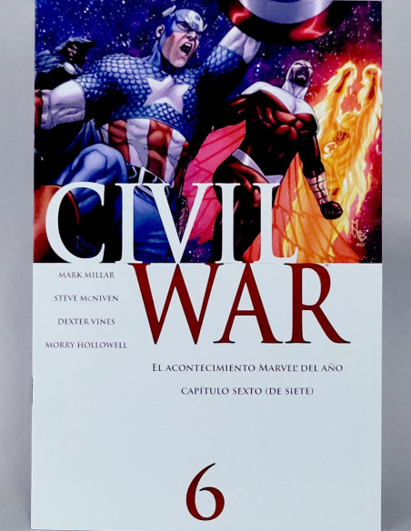 CÓMIC CIVIL WAR 6 SERIE LIMITADA PANINI MARVEL GRAPA DE KIOSCO