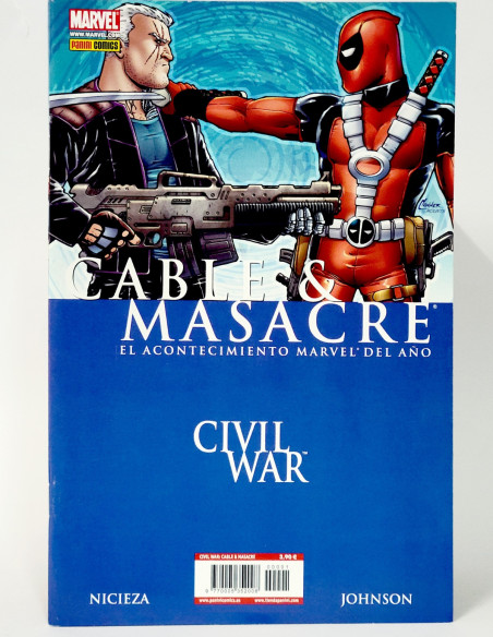 CÓMIC CIVIL WAR CABLES MASACRE PANINI MARVEL GRAPA DE KIOSCO