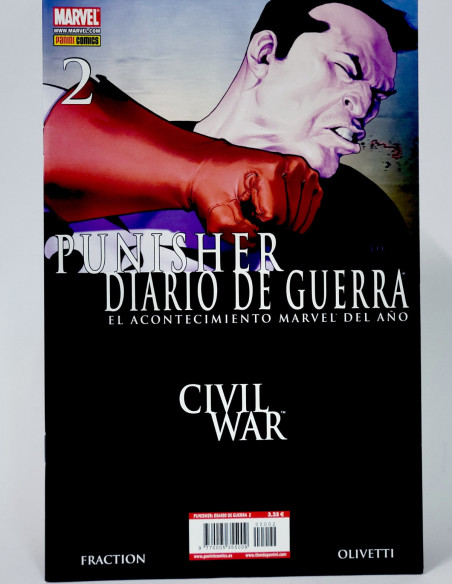 CÓMIC PUNISHER DIARIO DE GUERRA 2 CIVIL WAR PANINI MARVEL GRAPA DE KIOSCO