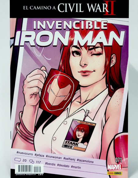 CÓMIC INVENCIBLE IRON MAN 71 CIVIL WAR II PANINI MARVEL GRAPA DE KIOSCO