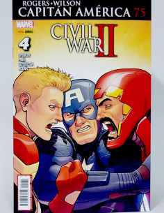 CÓMIC SAM WILSON CAPITAN AMÉRICA 75 CIVIL WAR II PANINI...