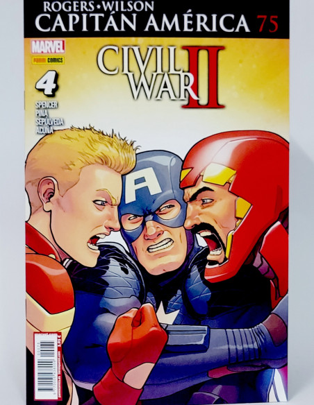 CÓMIC SAM WILSON CAPITAN AMÉRICA 75 CIVIL WAR II PANINI MARVEL GRAPA DE KIOSCO