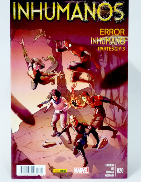 CÓMIC INHUMANOS 20 PANINI MARVEL GRAPA DE KIOSCO