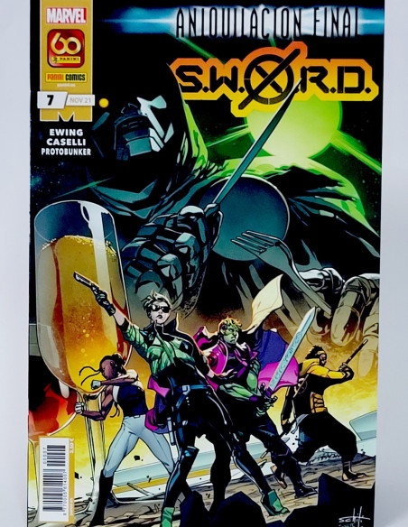 CÓMIC SWORD 7 ANIQUILACION FINAL NOVIEMBRE 2021 PANINI MARVEL GRAPA DE KIOSCO