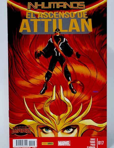 CÓMIC INHUMANOS EL ASCENSO DE ATTILAN 17 SECRET WARS PANINI MARVEL GRAPA DE KIOSCO