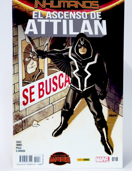 CÓMIC INHUMANOS EL ASCENSO DE ATTILAN 18 SECRET WARS PANINI MARVEL GRAPA DE KIOSCO