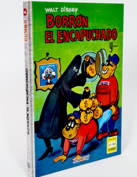 CÓMIC COLECCIÓN DUMBO 36 BORRÓN EL ENCAPUCHADO WALT DISNEY SALVAT TAPA DURA DE KIOSCO