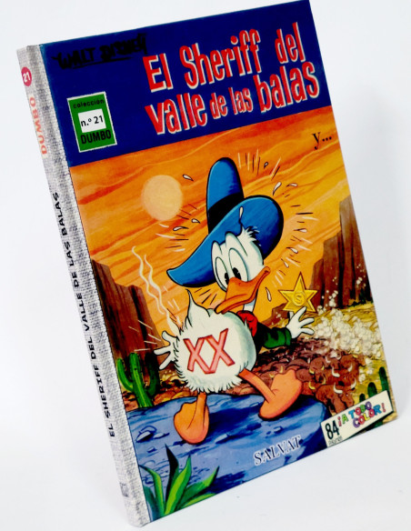 CÓMIC COLECCIÓN DUMBO 21 EL SHERIFF DEL VALLE DE LAS BALAS WALT DISNEY SALVAT TAPA DURA DE KIOSCO