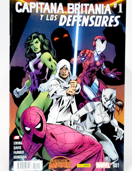 CÓMIC SECRET WARS CAPITANA BRITANIA Y LOS DEFENSORES 1 PANINI MARVEL GRAPA DE KIOSCO