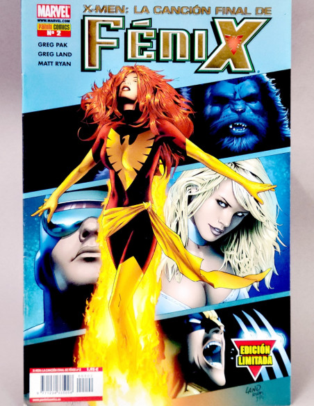 CÓMIC X-MEN LA CANCIÓN FINAL DE FÉNIX 2 EDICIÓN LIMITADA PANINI MARVEL GRAPA DE KIOSCO
