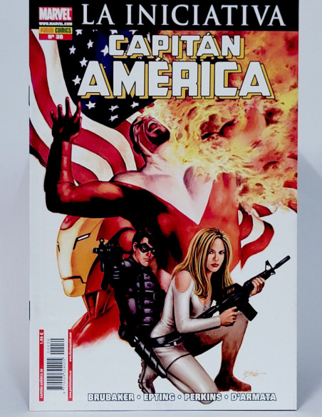CÓMIC CAPITAN AMERICA 30 LA INICIATIVA VOL.7 PANINI MARVEL GRAPA VOLUMEN DE KIOSCO
