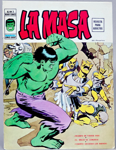 CÓMIC LA MASA 3 TRIUNFO EN TIERRA DOS VOL.2 VERTICE MARVEL VOLUMEN MUY BUEN ESTADO