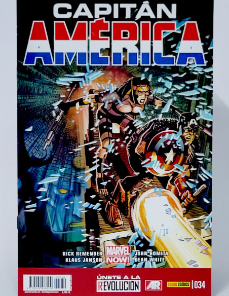 CÓMIC CAPITAN AMERICA 34 VOL.8 PANINI MARVEL GRAPA VOLUMEN DE KIOSCO